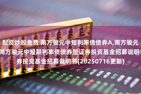 配资炒股免费 南方骏元中短利率债债券A,南方骏元中短利率债债券C: 南方骏元中短期利率债债券型证券投资基金招募说明书(20250716更新)