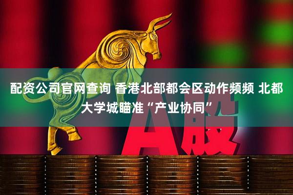 配资公司官网查询 香港北部都会区动作频频 北都大学城瞄准“产业协同”
